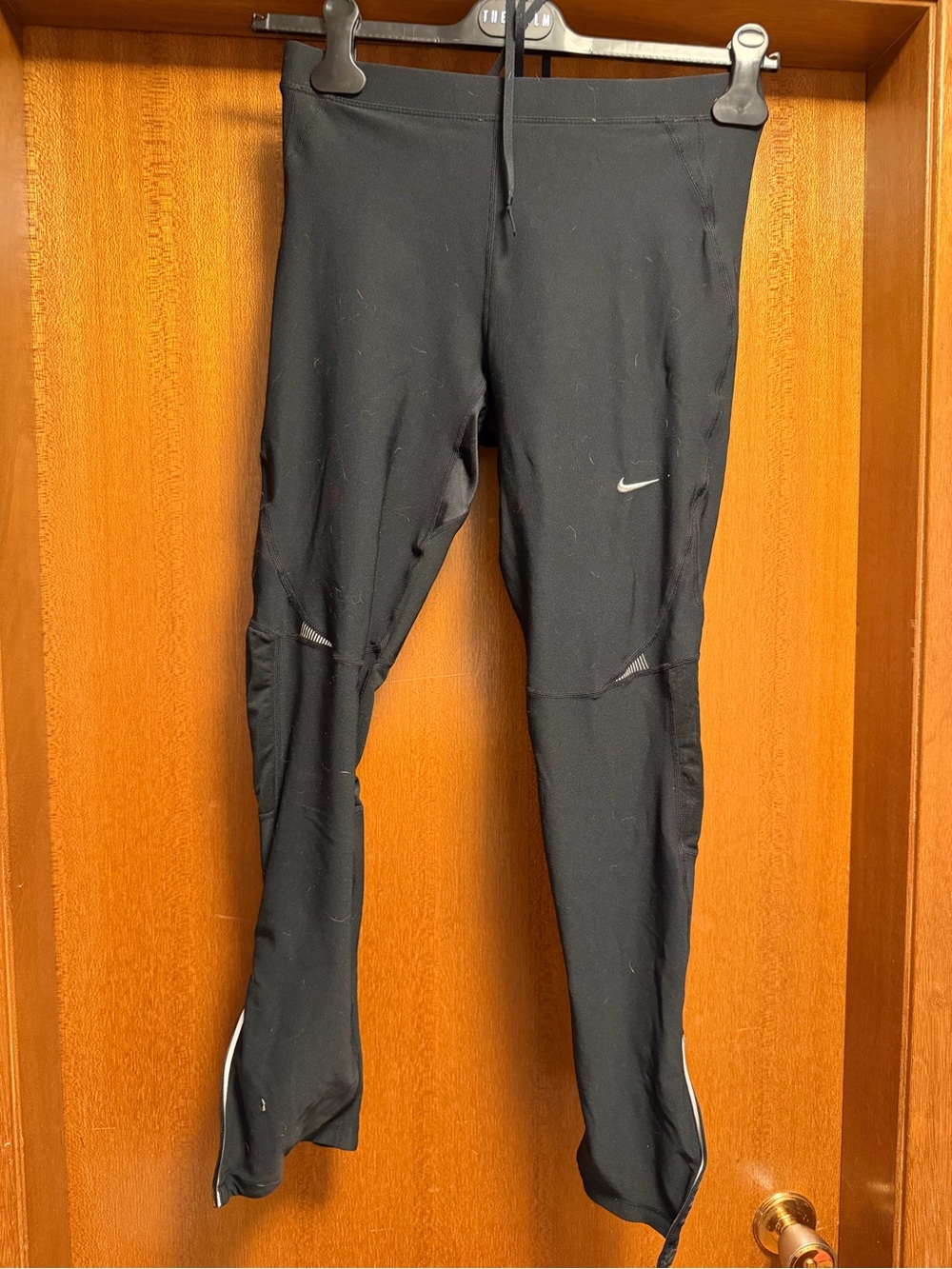 Nike Black compression pants with Reflective Swoosh